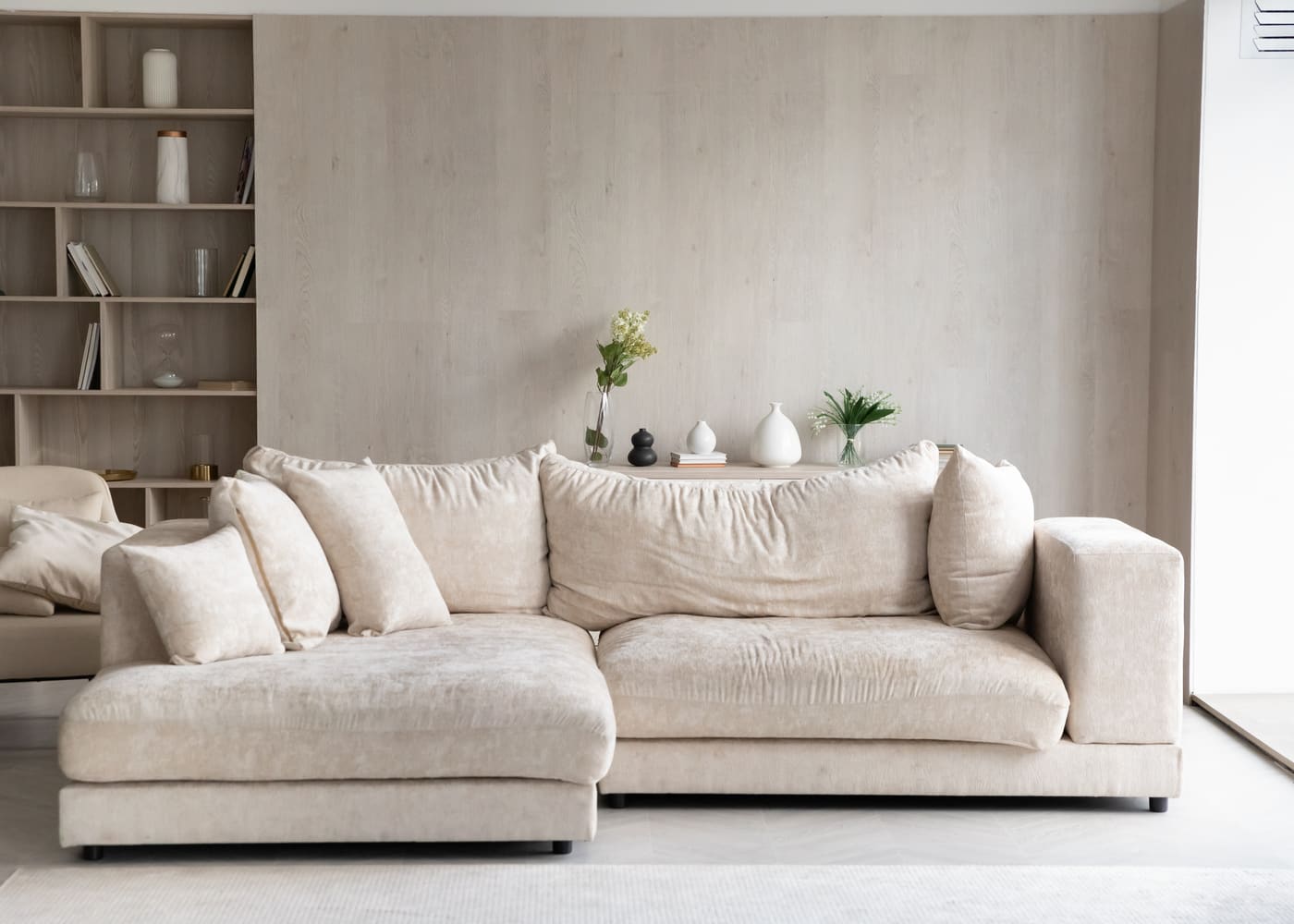 Waterfront apartment living room